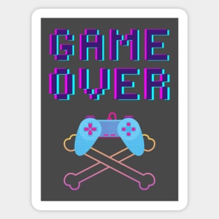 Game Over Gamer Apparel Sticker